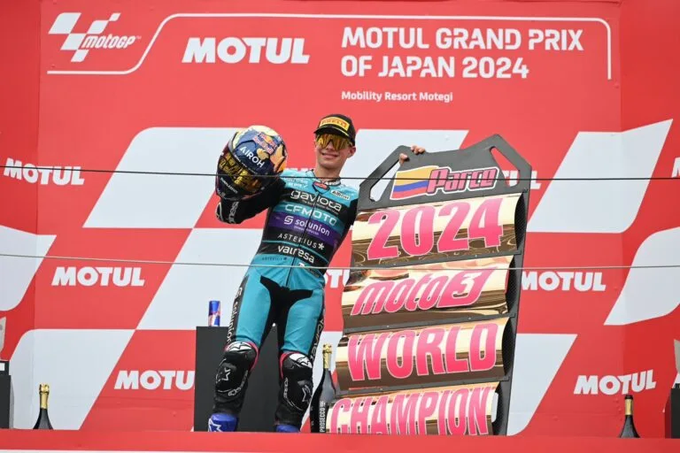 David Alonso se corona campeón del MotoGP 3 en Japón