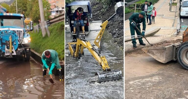 Bogotá intensifica limpieza para prevenir inundaciones por lluvias