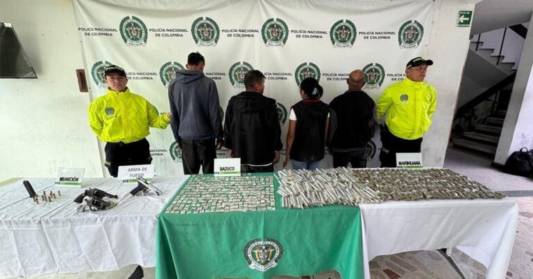 Captura en Kennedy: Cuatro detenidos por tráfico de estupefacientes y porte ilegal de armas