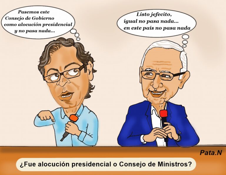 CARICATURA DEL DÍA - Alocución presidencial o Consejo de Ministros - Ilustración de Norberto Patarroyo L. - Pata.N- NO PASA NADA