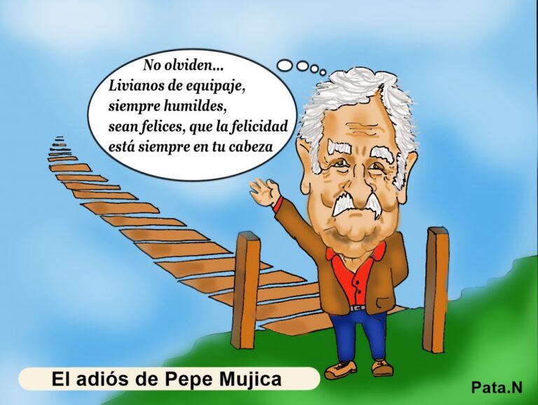 Caricatura del dia- ADIÓS A PEPE MUJICA - siempre livianos de equipaje -Caricatura del periodista Norberto Patarroyo L.- Pata.N -