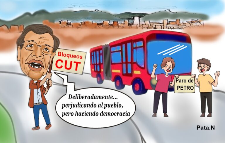 Caricatura fin de semana- realizada por el periodista Norberto Patarroyo L. - Pata.N - El presidente de la CUT Fabio  Arias
