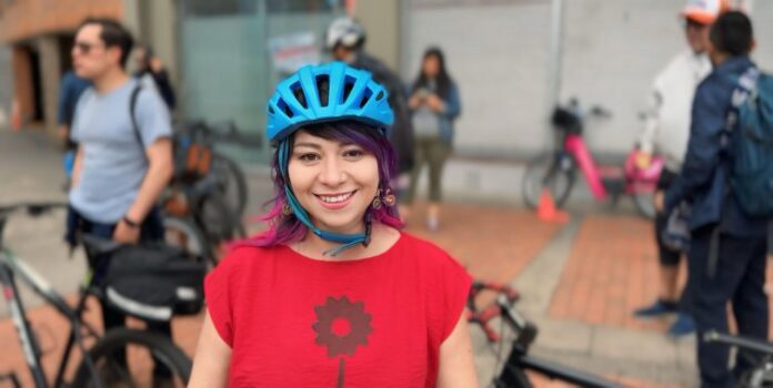Concejala de Bogotá, Quena Ribadeneira, coordinadora de la Bancada de la Bicicleta en el Concejo de la capital - Foto Oficina de Prensa Concejo