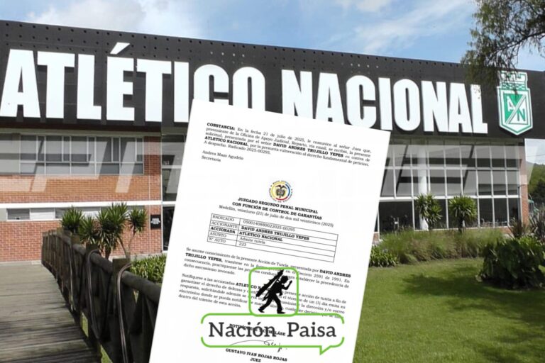 Nación Paisa le gana pulso a Atlético Nacional, juez admite tutela
