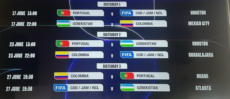 Colombia jugará en México y EE.UU la fase de grupos del Mundial 2026
