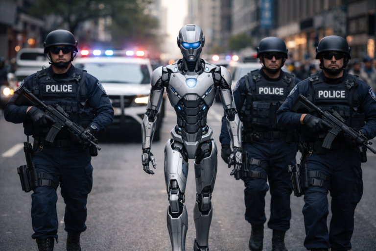 Un robot fue escoltado por la policía tras asustar a una adulta mayor en China