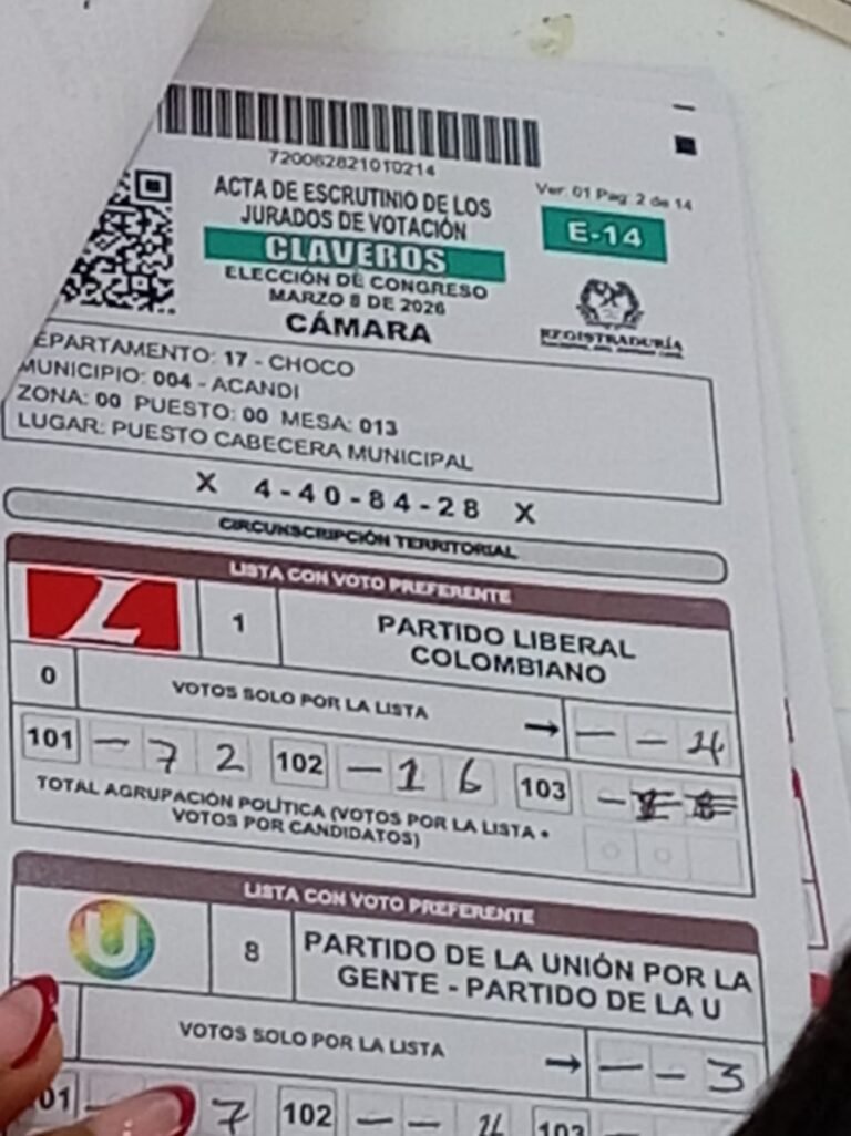 Denuncian fraude electoral en Chocó: Piden reconteo