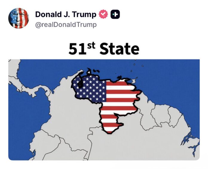 Publicación en X del Presidente Donald Trump - Estado 51