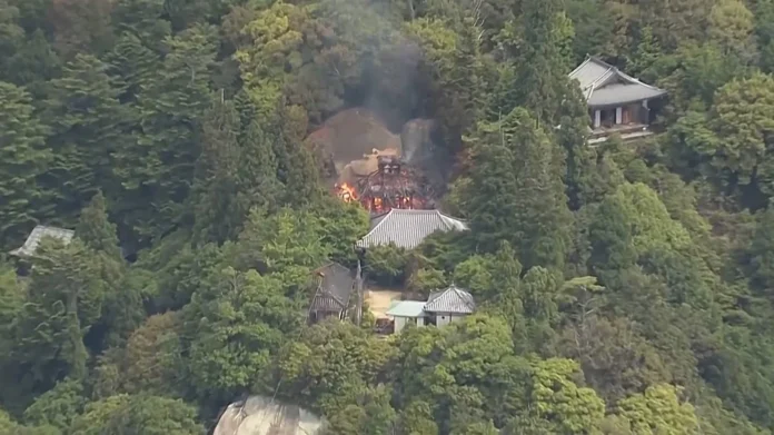 incendio en Miyajima