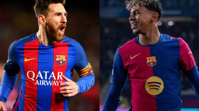 Messi vs Lamine Yamal: Foto: Barcelona via X