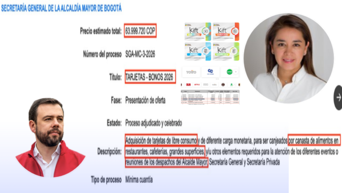 Diana Diago cuestiona bonos de la Alcaldía de Bogotá